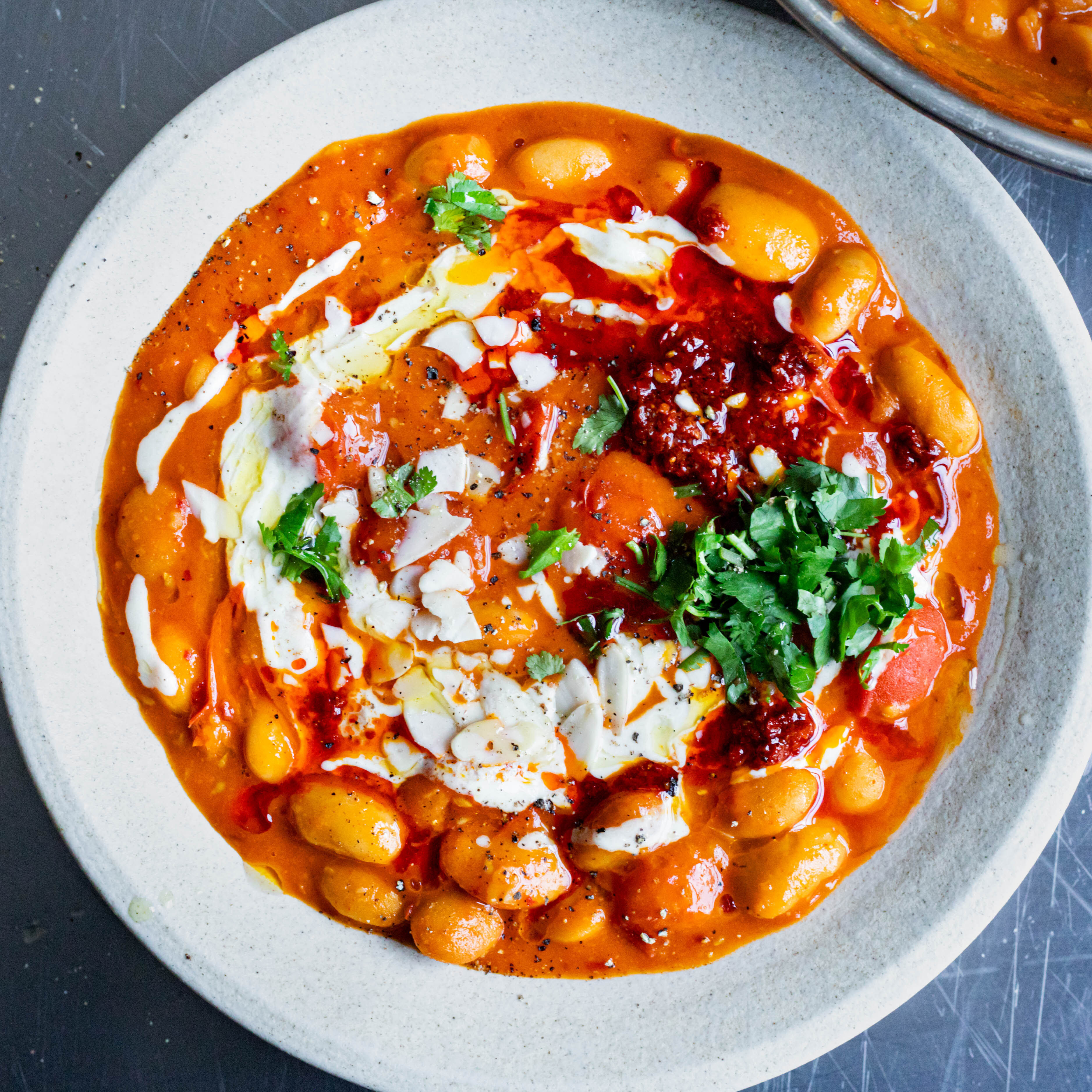 10-Minute Smoky Harissa Creamy Butter Beans
