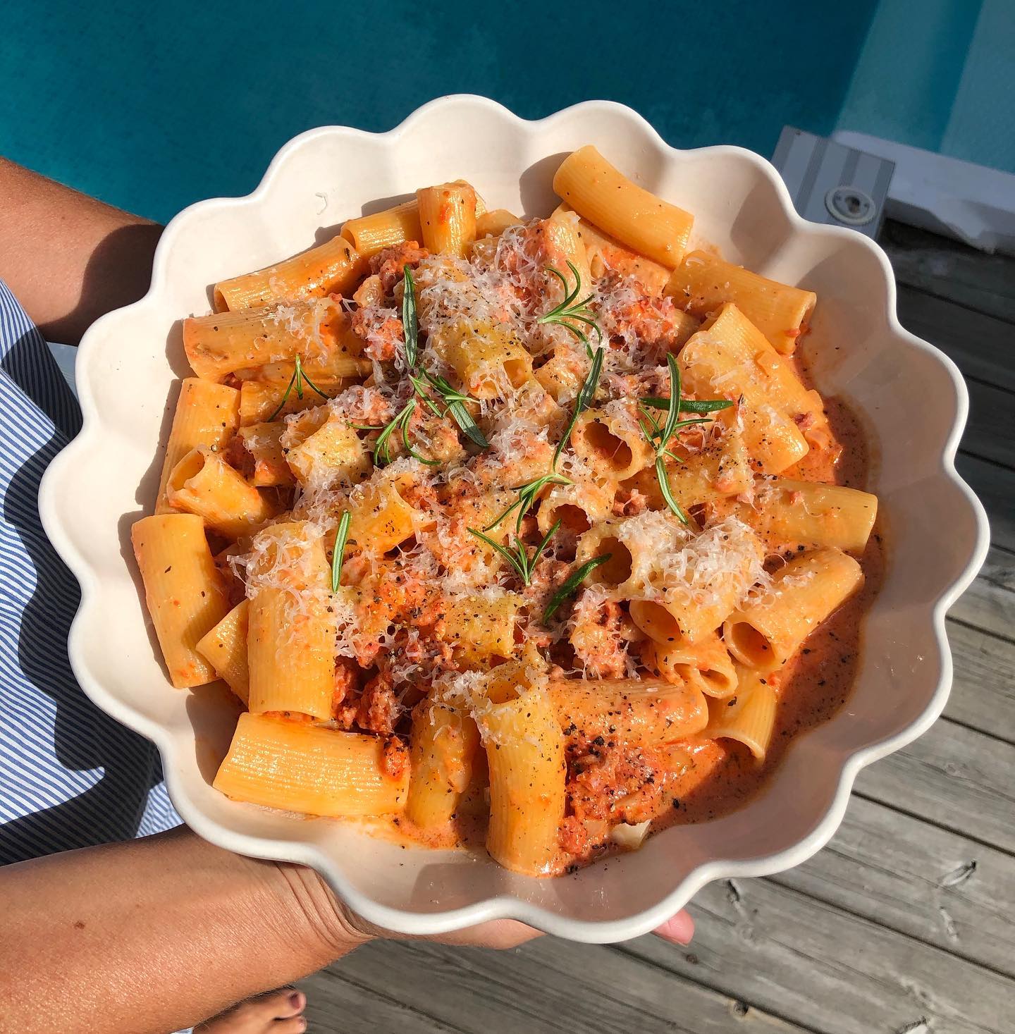 Rigatoni med salsiccia piripiri