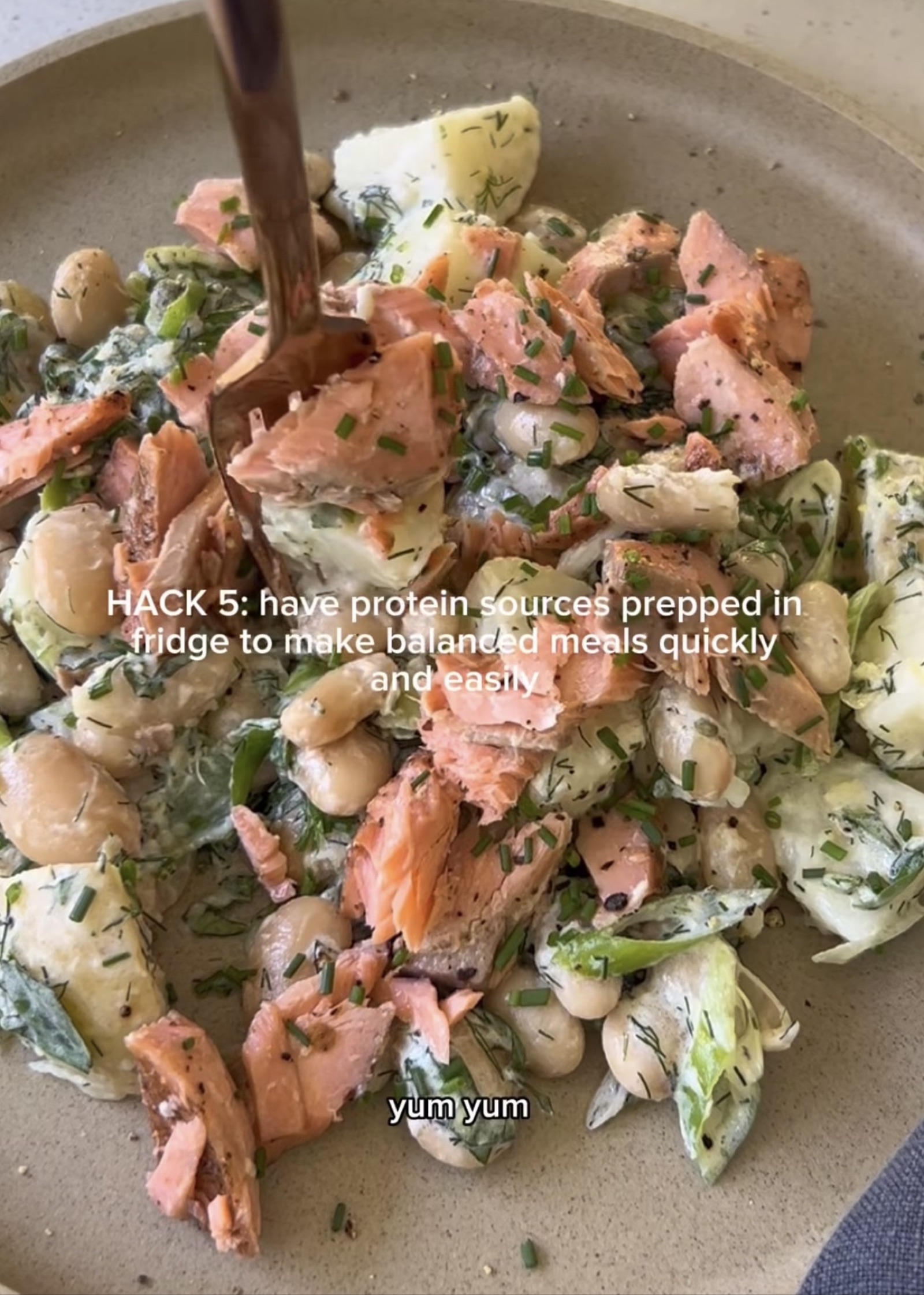 Hot Smoked Trout White Bean Potato Salad