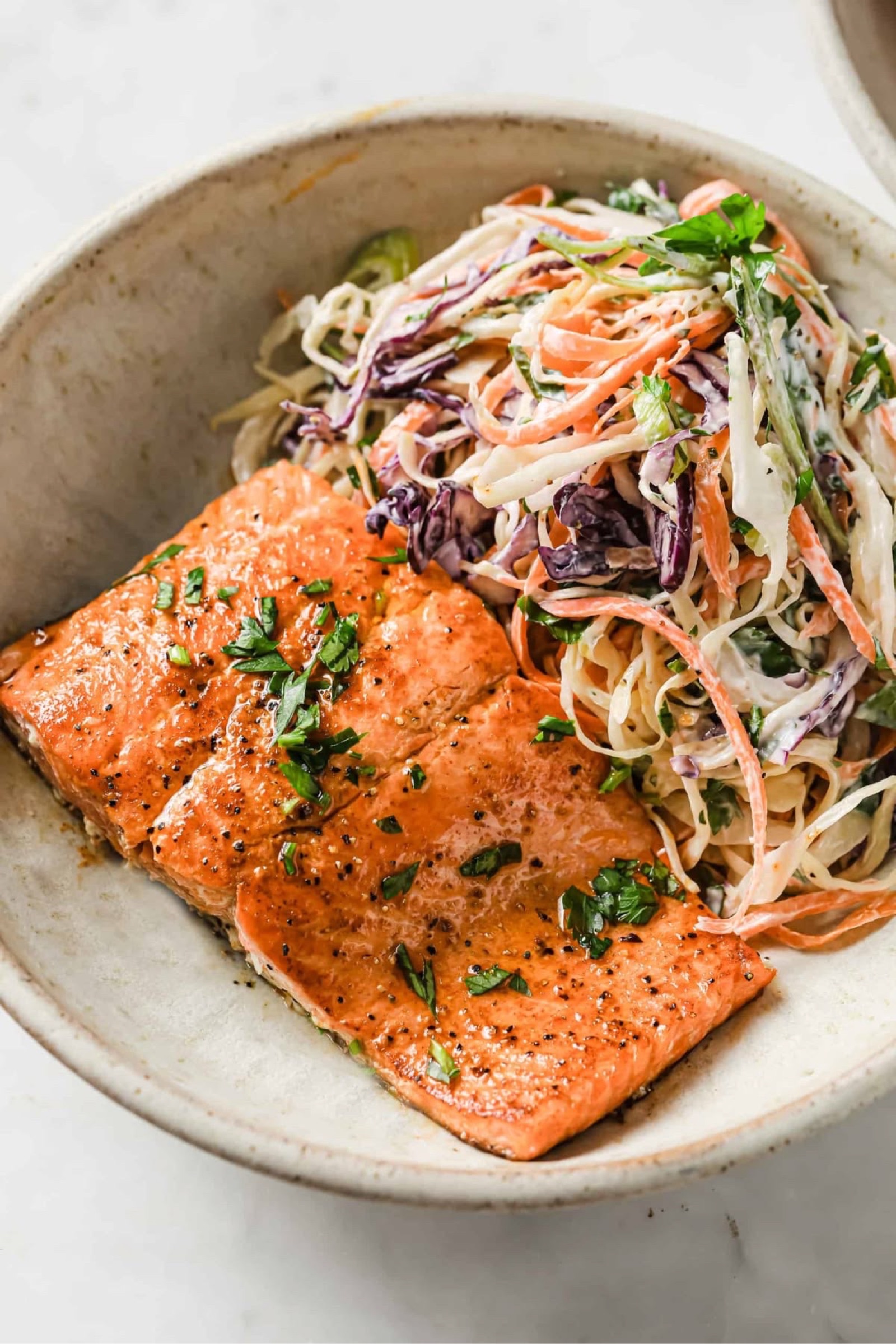 Salmon with Cabbage Slaw